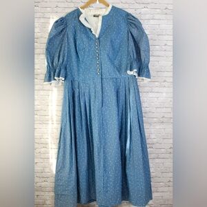 Alphorn Trachten Colonial Prairie Jumper Dress Size 14 Oktoberfest Austrian Folk